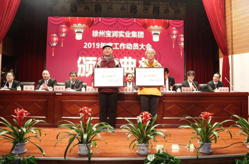 乐动.体育 （中国） 官方网站2019年度工作动员大会---集团乐动.体育 （中国） 官方网站领导为先进单位和先进个人代表颁奖